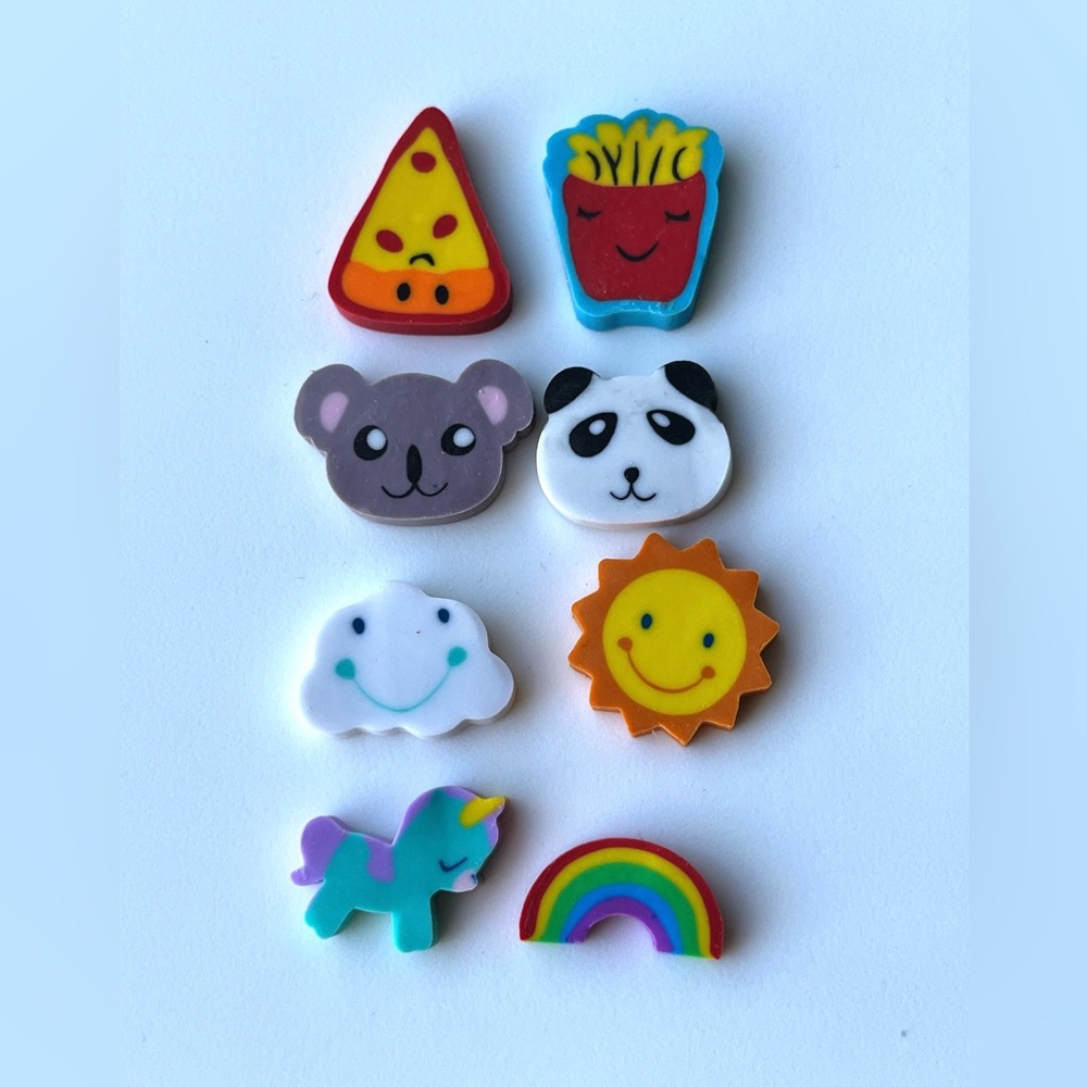 Vintage set of erasers